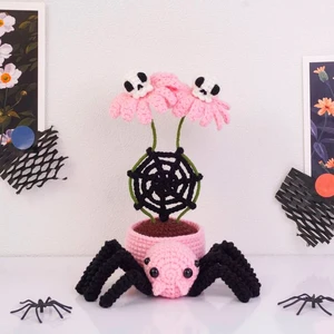 Skull Flower Spider Pot Crochet Pattern