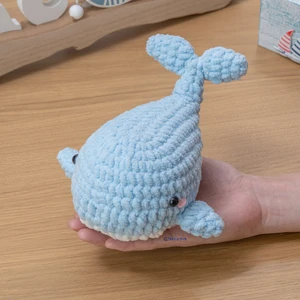 Whale Crochet Pattern  Low Sew Whale PlushieBeginner Crochet Sea Animal Toy Easy Amigurumi Pattern