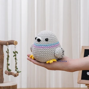 Pigeon Crochet Pattern  Chubby Bird Plushie Crochet Gift for Bird Lover