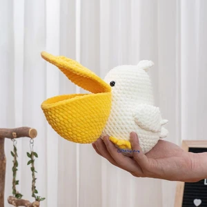 Pelican Crochet Pattern Chubby Bird Pattern Low Sew Easy Beginner Crochet Plushie
