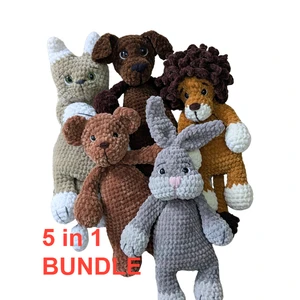 Crochet Baby Snugglers, SET of 5 Amigurumi Patterns