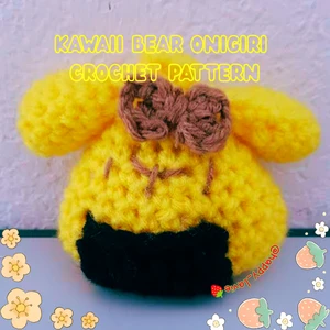 kawaii crochet onigiri bear