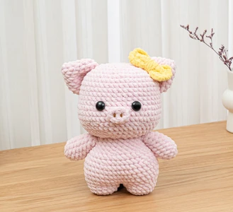Crochet Pig Pattern Amigurumi Piggy Plushie Chubby Piglet Tutorial Farm Animal