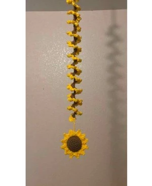 Crochet Sunflower Windspinner