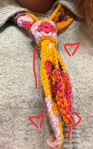 Granny Square Sailor Tie