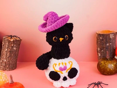 Skull Cat Crochet Pattern