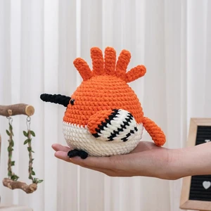 Bird Crochet Pattern Amigurumi Hoopoe Plushie Easy Beginner Pattern