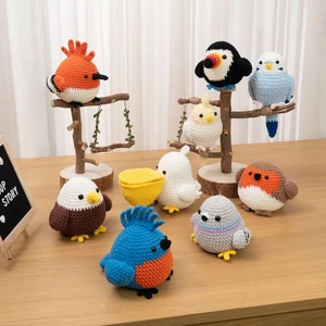 9 in 1 Crochet Bird Family Colorful Bird Plushie