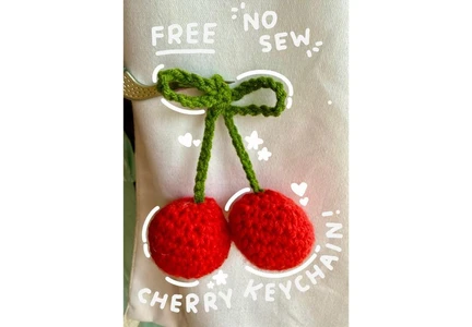 Free no-sew cherry keychain!