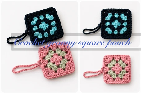 Grannysquare pouch