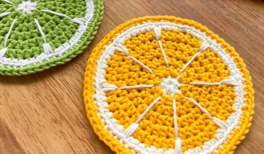 Orange coaster
