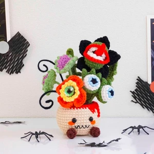 Creepy Monster Flower Pot Crochet Pattern
