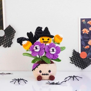 Spooky Monster Flower Pot Crochet Pattern
