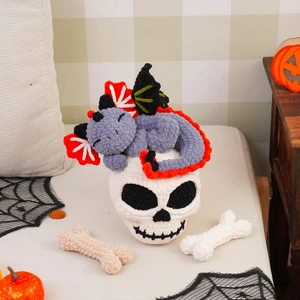 Sleeping Skull Dragon Crochet Pattern