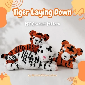 Tiger Laying Down Crochet Pattern