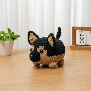 German Shepherd Crochet Pattern Amigurumi Dog Pattern Cute Stuffed Puppy Pattern