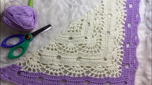 Crochet Lace Bandana / Shawl Tutorial (Step-by-Step)