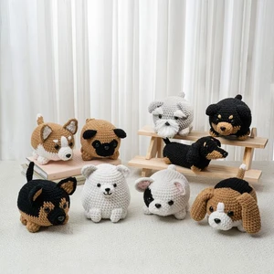9 in 1 Crochet Dog Family - Pug Corgi Schnauzer Dachshund German Shepherd Samoyed Bulldog Beagle Rottweiler Crochet Puppy