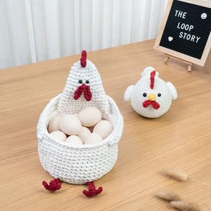 Chicken Basket Crochet Pattern Easter Egg Basket Home Deco + Free Mini Chicken
