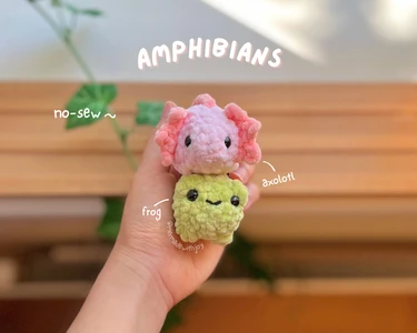 Amphibians - 2-in-1 No-Sew Mini Loaf Animals Pattern Bundle