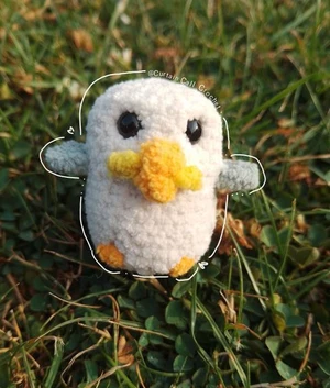 Chubby seagull with chip