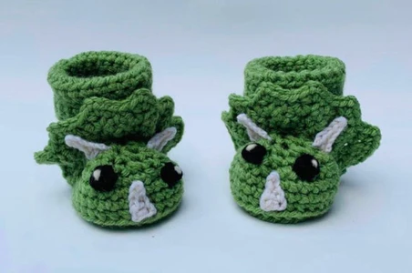 Triceratops Baby Booties