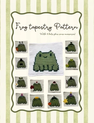 Dress Up Frog Tapestry Pattern
