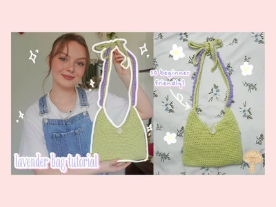 beginner friendly crochet lavender shoulder bag | step-by-step | spring crochet | thisfairymade