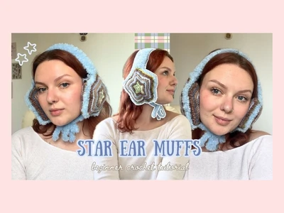 How to crochet cute star ear muffs | beginner friendly tutorial | thisfairymade
