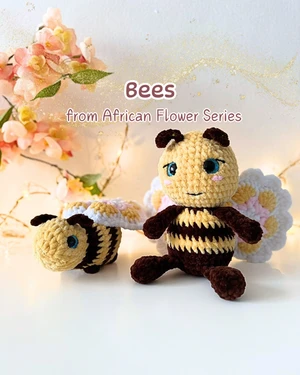 African Flower Bees 2-in-1 - Amigurumi Crochet Pattern