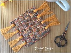 Mug Rug/coaster with fringes