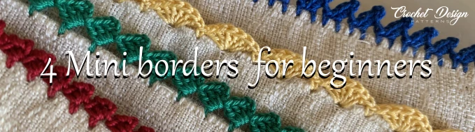 4 Mini crochet borders for beginners