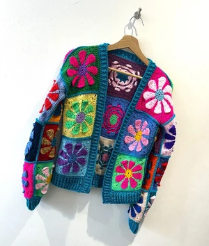 Daisy Square Cardigan Crochet Pattern