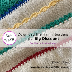 Mini crochet border for beginners
