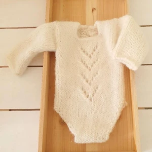 NEWBORN LACY FRONT ROMPER - for use as a photo shoot outfit