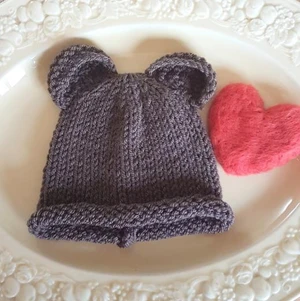 Easy Roll Brim Baby Bear Beanie 0 - 12 months sizes