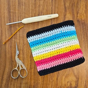 Queer Pride Flag granny square