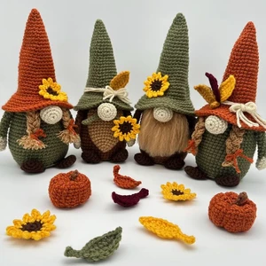 Fall Harvest Gnome Crochet Amigurumi Pattern