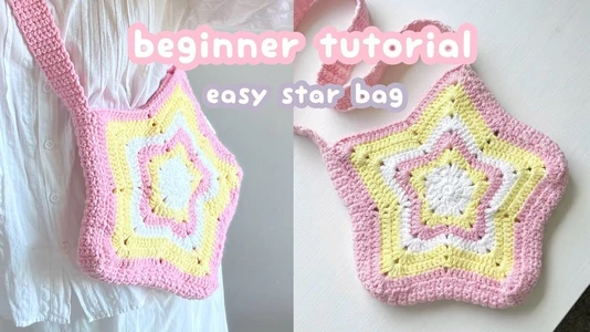 crochet star bag for beginner  crochet bag step by step