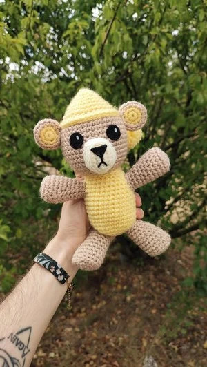 Kronk\'s Teddy Bear from The Emperor\'s New Groove - crochet plush