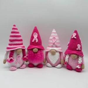 Breast Cancer Awareness Gnome Crochet Pattern