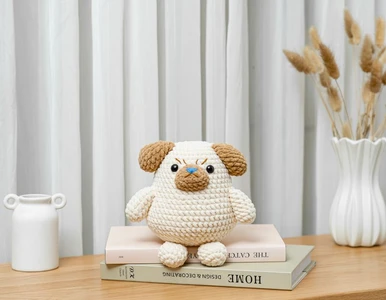Crochet Baby Pug Dog Pattern Amigurumi Pug Plush Easy Cute Chubby Pattern