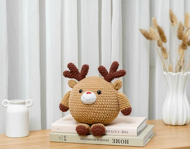 Crochet Baby Deer Pattern Amigurumi Reindeer Plush Christmas Gift Stuffed Animal Pattern