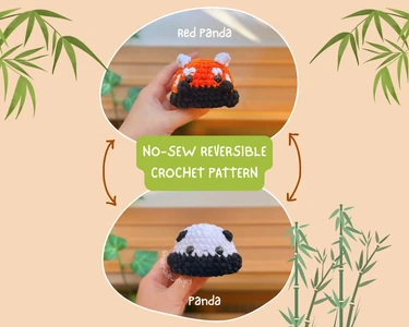No-Sew Reversible Red Panda/Panda Crochet Pattern
