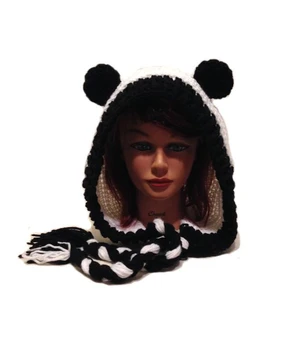 Panda Bear Hood Crochet Pattern