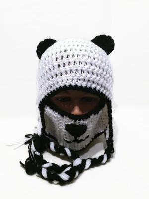 Panda Earflap and Face Mask Crochet Pattern