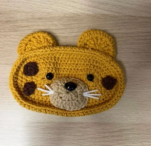 Handmade Crochet Cheetah Eyeglasses Holder Pattern