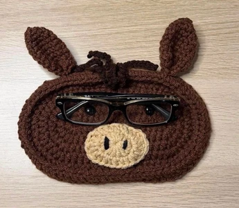 Handmade Crochet Horse Eyeglasses Holder Pattern