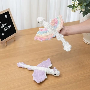 Low Sew Mini Dragon Crochet Pattern Rainbow Tiny Dragon