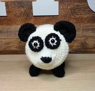 Handmade Crochet Panda Toilet Roll Cover Pattern